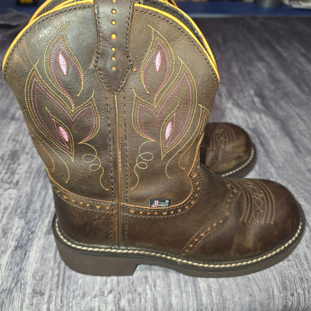 Justin Gypsy Gemma Womens Brown Leather Western Cowboy Boots GY9526 Size 6.5 B
